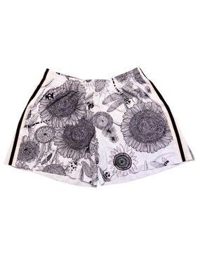 Norma Kamali Odonata Side Stripe Boyfriend Elephant Shorts L NWT